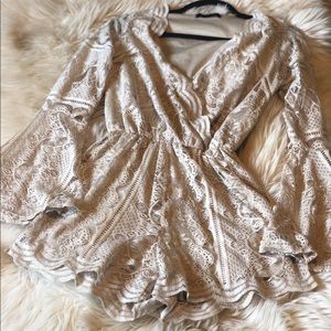 Ivory lace romper
